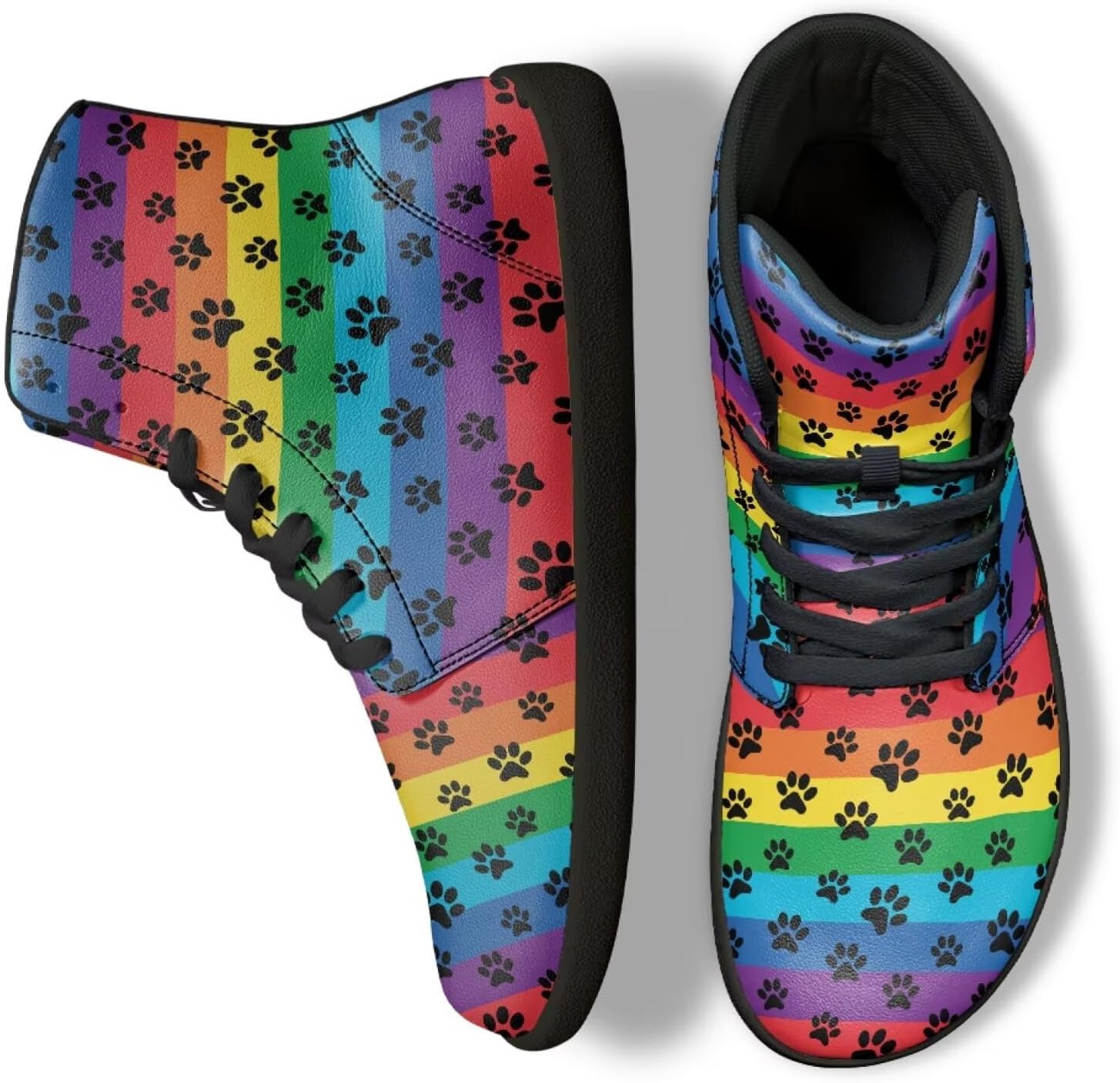 Высокие кеды Binienty для мужчин и женщин, Rainbow Dog Paw Print
Высокие кеды Binienty для мужчин и женщин, Rainbow Dog Paw Print