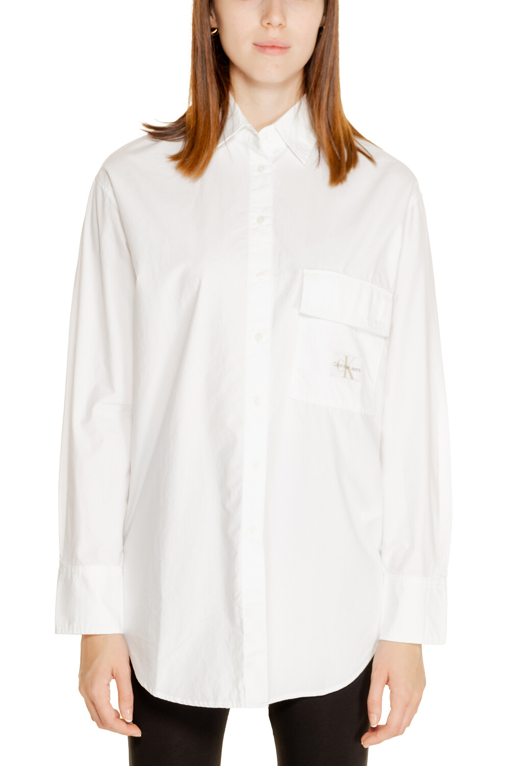Рубашка Calvin Klein Jeans однотонная, белый 
Рубашка Calvin Klein Jeans однотонная, белый