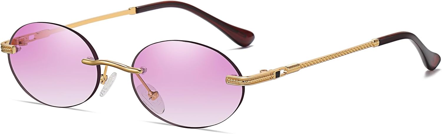 Солнцезащитные очки YAMEIZE Retro Small Oval Metal Sunglasses - винтажные круглые очки без оправы, маленькие, для вождения и активного отдыха, для женщин и мужчин, Gold Purple
Солнцезащитные очки YAMEIZE Retro Small Oval Metal Sunglasses - винтажные круглые очки без оправы, маленькие, для вождения и активного отдыха, для женщин и мужчин, Gold Purple