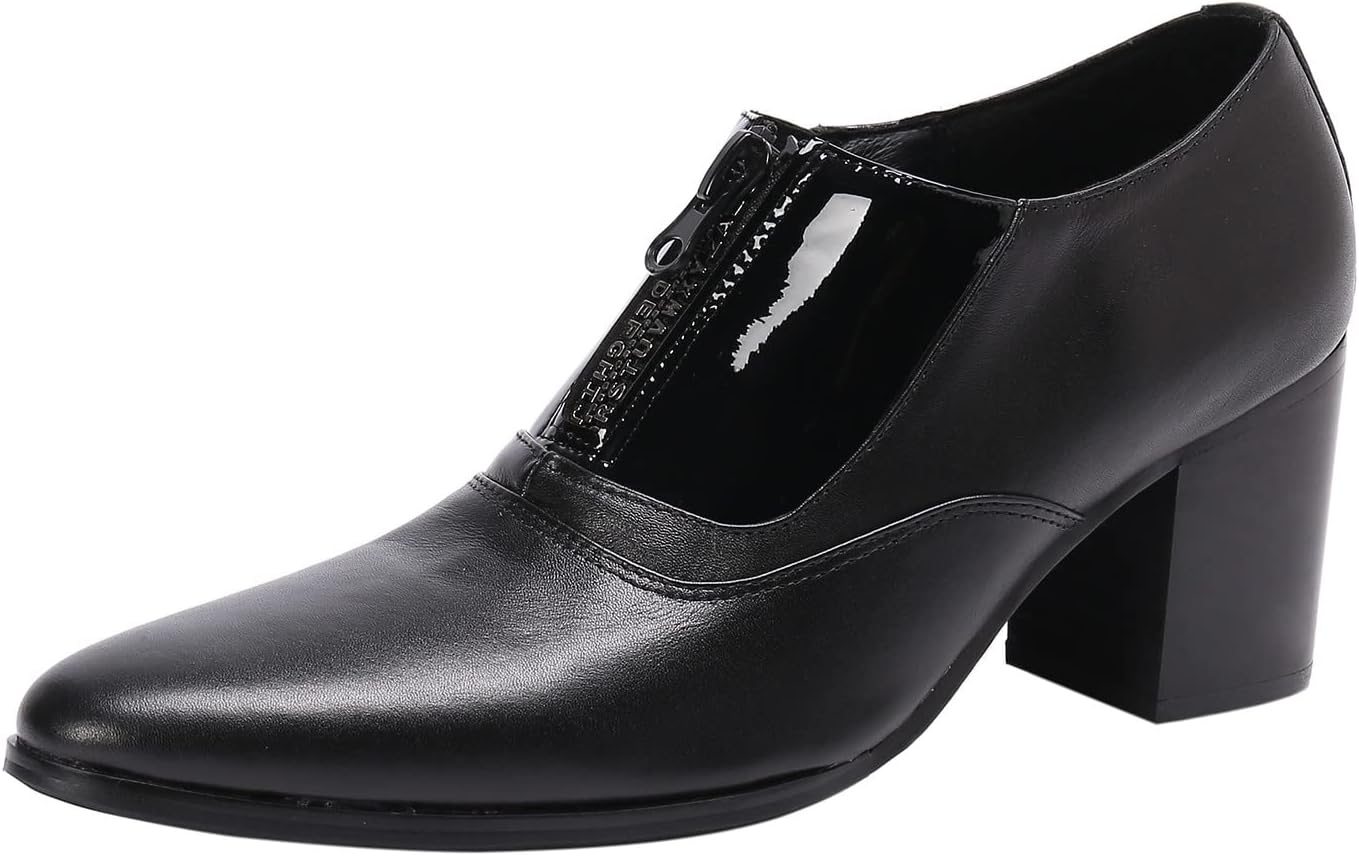 Мужские туфли Santimon из натуральной кожи черного цвета с толстым каблуком - лоферы без шнурков с декоративным металлом, заклепками, тиснением и молнией - для вечеринок, официальных мероприятий, готического стиля и офиса
Мужские туфли Santimon из натуральной кожи черного цвета с толстым каблуком - лоферы без шнурков с декоративным металлом, заклепками, тиснением и молнией - для вечеринок, официальных мероприятий, готического стиля и офиса