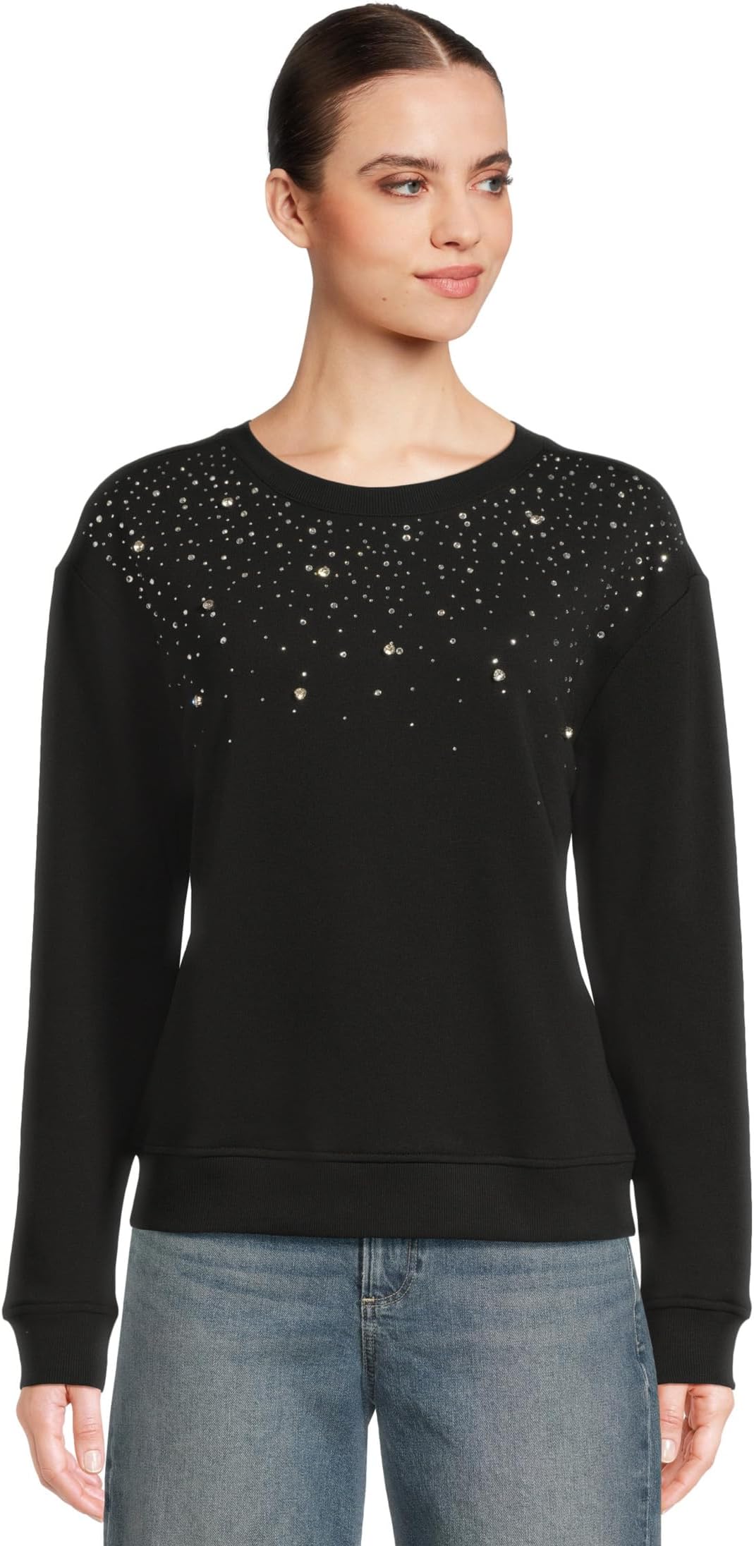 Женская толстовка с открытыми плечами и кристаллами Elliott Lauren, Black
Женская толстовка с открытыми плечами и кристаллами Elliott Lauren, Black