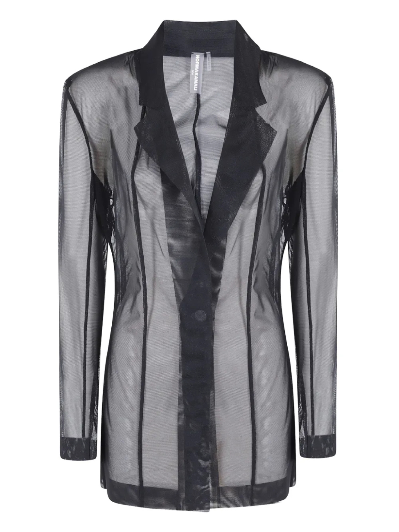 Прозрачный удлиненный блейзер Norma Kamali, черный
Прозрачный удлиненный блейзер Norma Kamali, черный