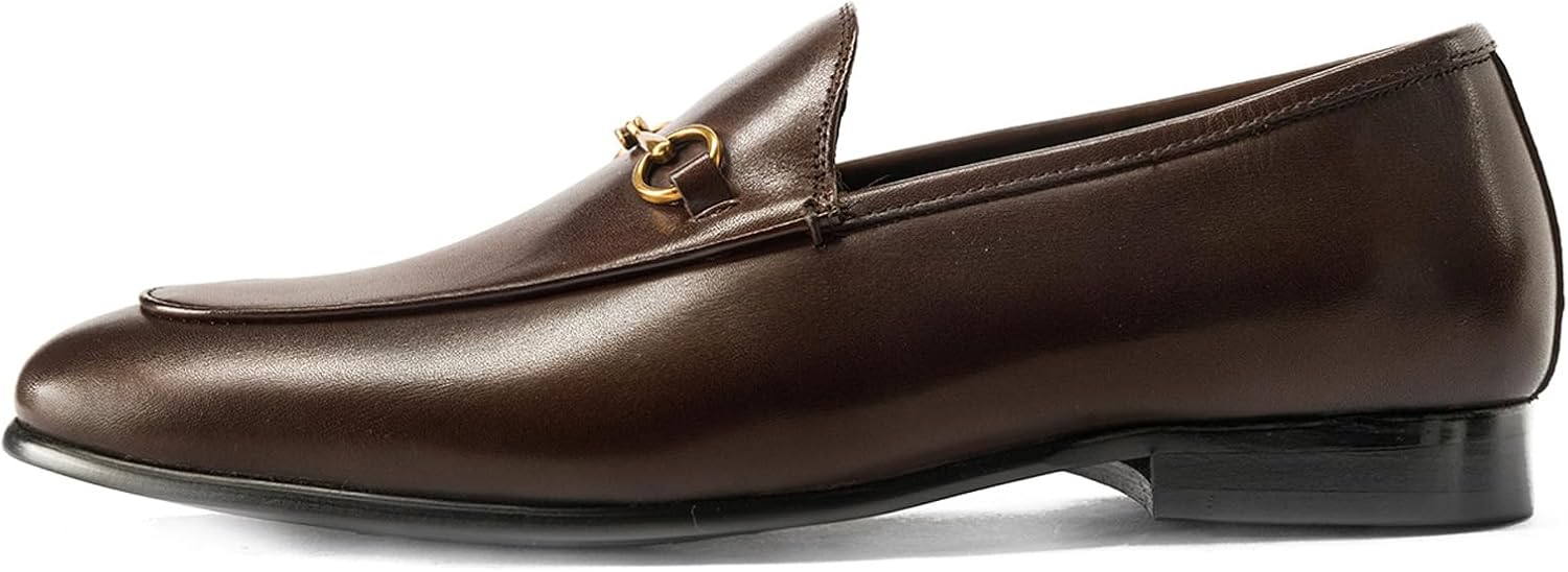 Мужские кожаные лоферы WinDhana с декором Horsebit, слипоны с круглым носком - верх из натуральной кожи, ручная работа, мужские лоферы для официальной и повседневной носки 170-Y01, коричневый
Мужские кожаные лоферы WinDhana с декором Horsebit, слипоны с круглым носком - верх из натуральной кожи, ручная работа, мужские лоферы для официальной и повседневной носки 170-Y01, коричневый