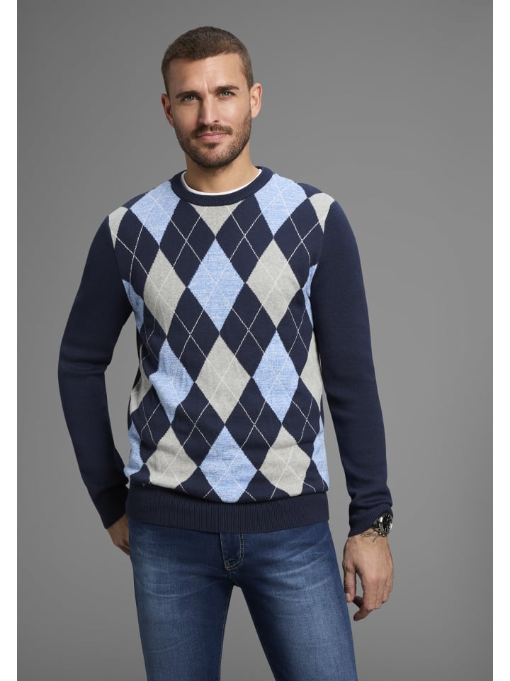 Свитер с круглым вырезом темно-синего и светло-серого цветов Delmao
Свитер с круглым вырезом темно-синего и светло-серого цветов Delmao