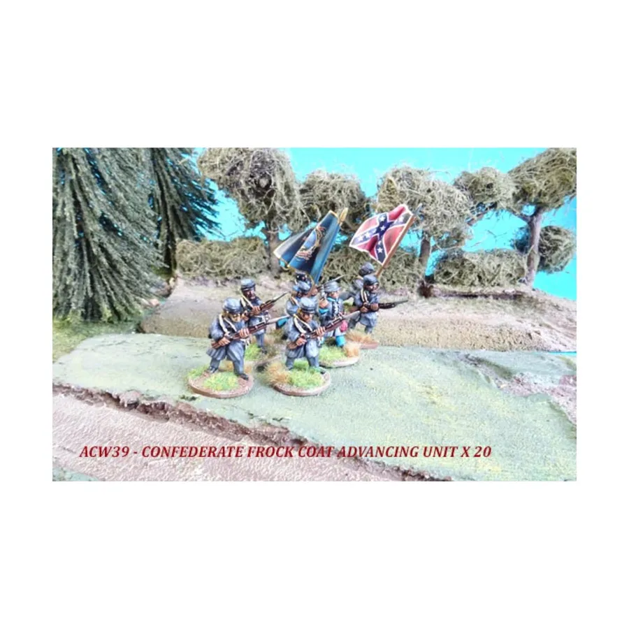 Наступающее подразделение пехотного сюртука, American Civil War - Confederate Army (28mm) 
Наступающее подразделение пехотного сюртука, American Civil War - Confederate Army (28mm)