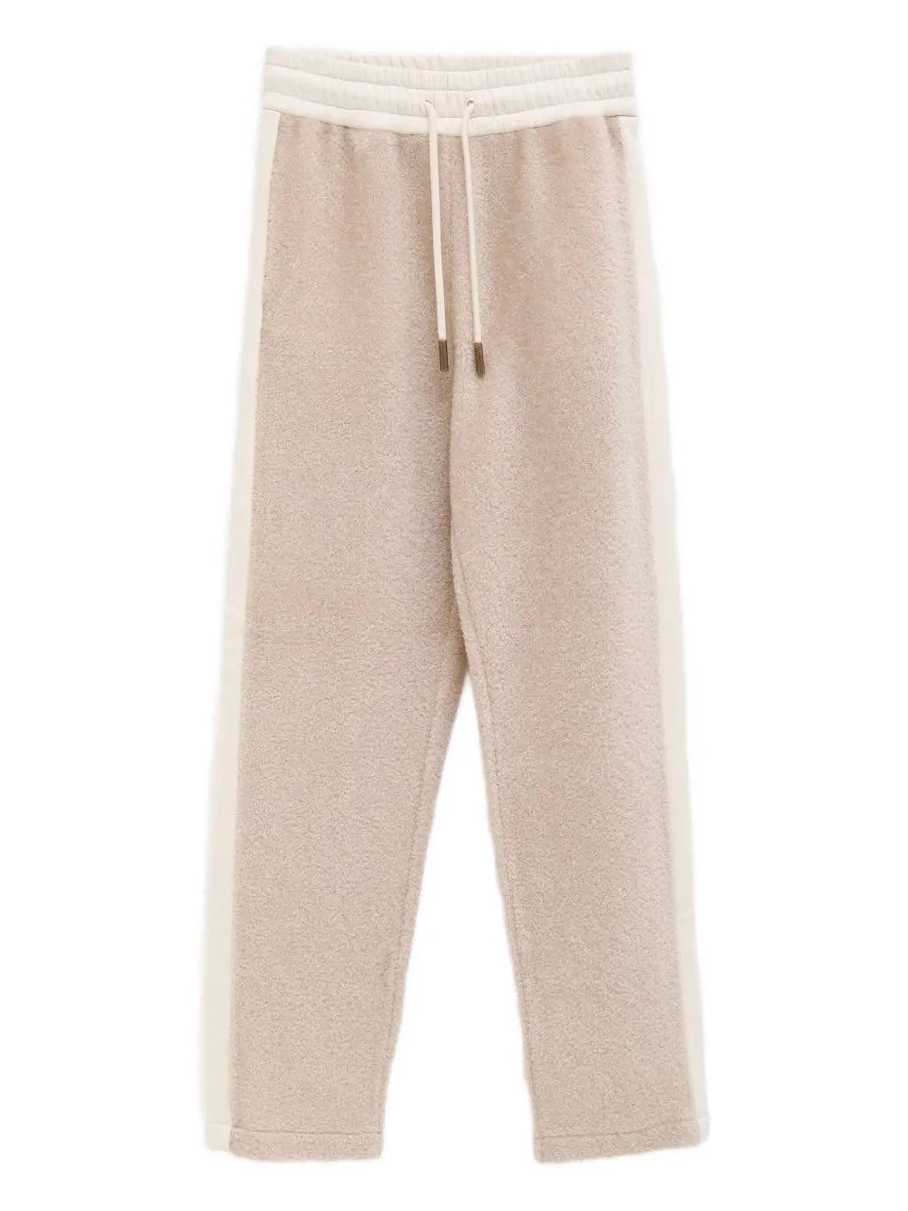 Брюки с полосками по бокам и завязками MONCLER, нейтральный 
Брюки с полосками по бокам и завязками MONCLER, нейтральный