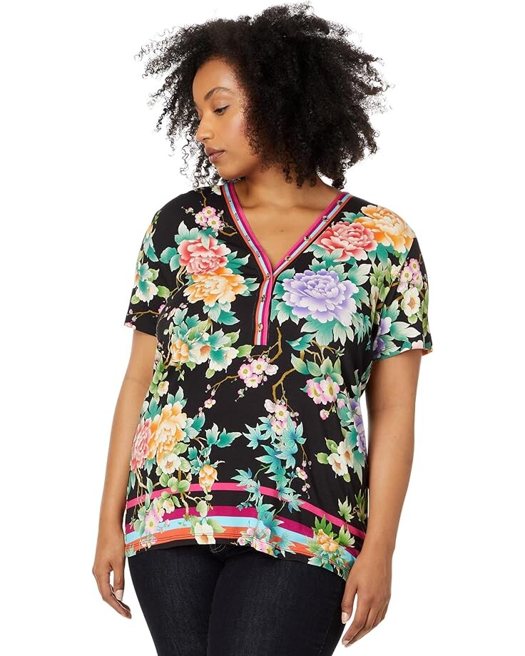 Футболка Johnny Was The Janie Favorite Button Neck Tee- Le Jardin, цвет Le Jardin Scarf Print
Футболка Johnny Was The Janie Favorite Button Neck Tee- Le Jardin, цвет Le Jardin Scarf Print