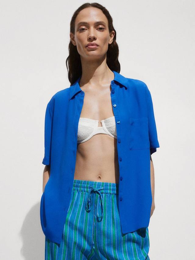 Футболка Moss Fluid с короткими рукавами Mango, Medium Blue
Футболка Moss Fluid с короткими рукавами Mango, Medium Blue