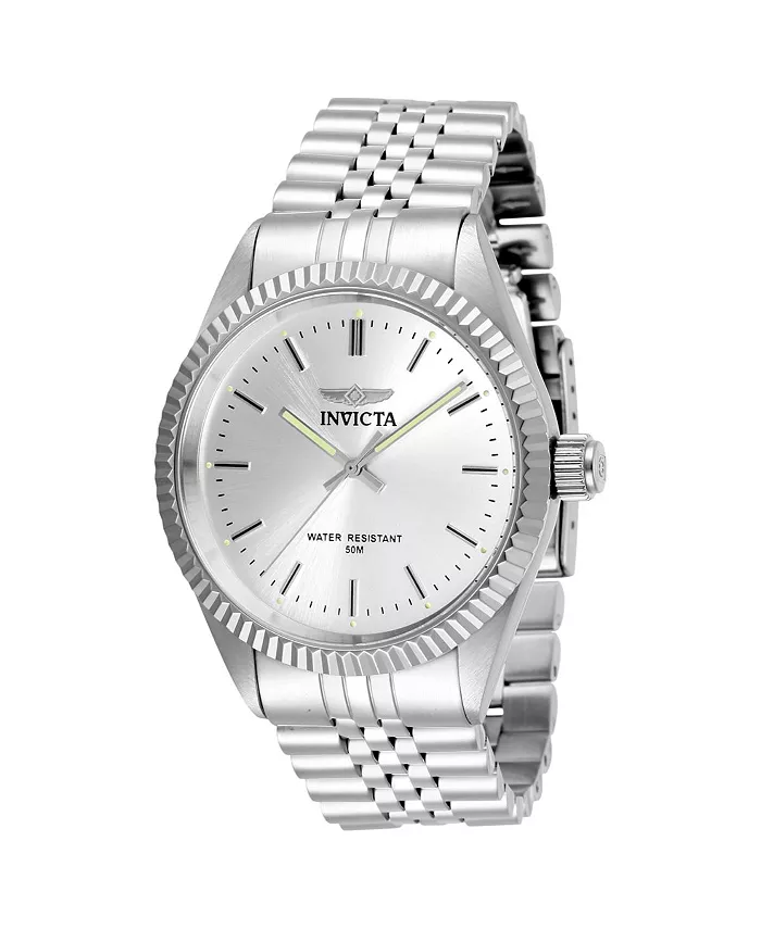 Мужские часы 29373 Specialty Quartz с серебристым циферблатом и тремя стрелками Invicta, серебряный
Мужские часы 29373 Specialty Quartz с серебристым циферблатом и тремя стрелками Invicta, серебряный