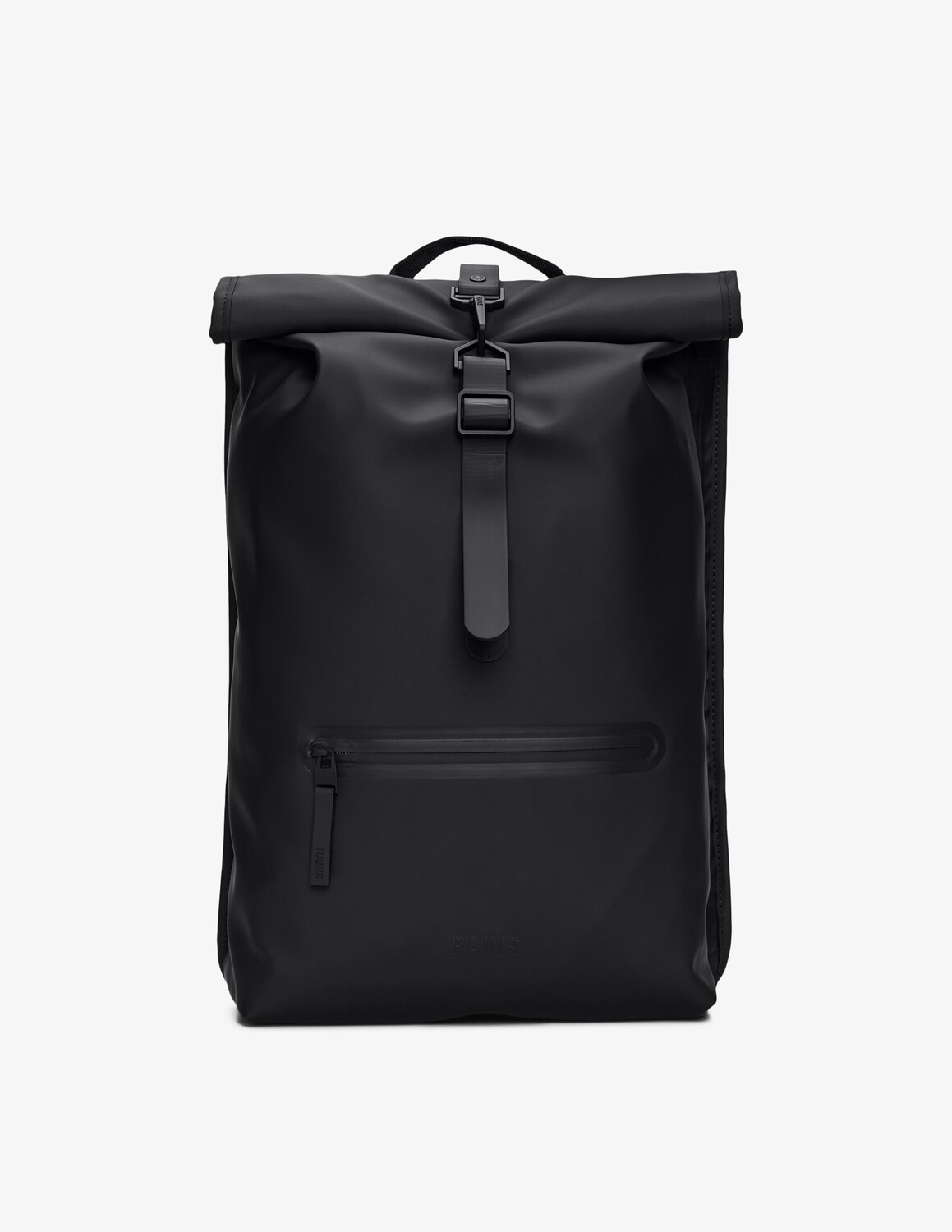 Рюкзак с роллтопом Rains, черный 
Рюкзак с роллтопом Rains, черный