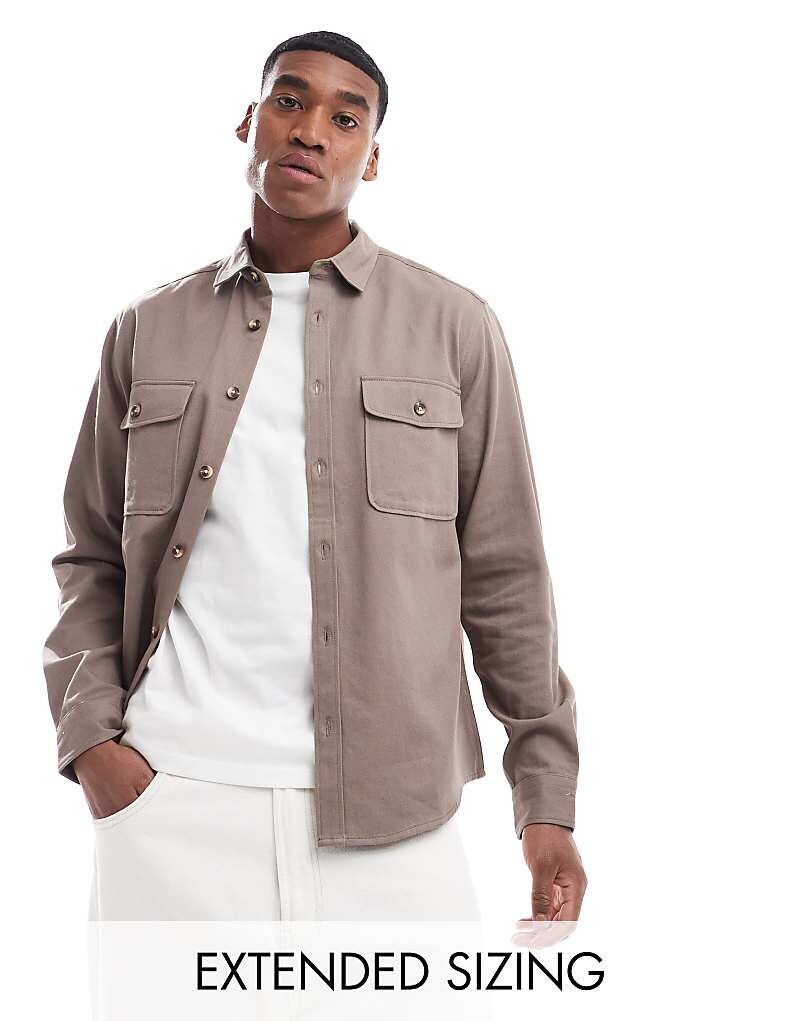 ASOS DESIGN – хлопковая куртка-рубашка каменно-бежевого цвета
ASOS DESIGN – хлопковая куртка-рубашка каменно-бежевого цвета