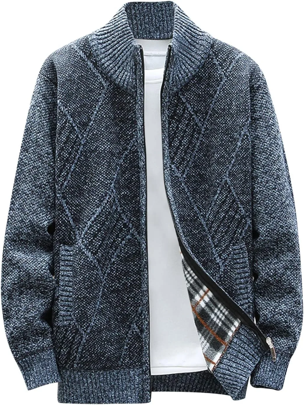 Винтажный кардиган для мужчин Slim Fit Zip Up с карманами Homisy
Винтажный кардиган для мужчин Slim Fit Zip Up с карманами Homisy