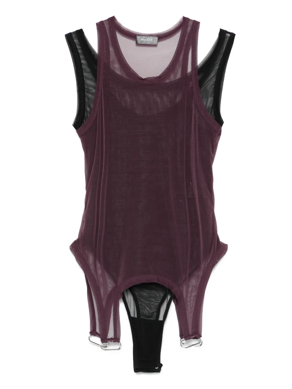 Сетчатый многослойный боди Mugler, красный
Сетчатый многослойный боди Mugler, красный