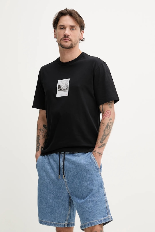 Хлопковая футболка Hugo, черный
Хлопковая футболка Hugo, черный