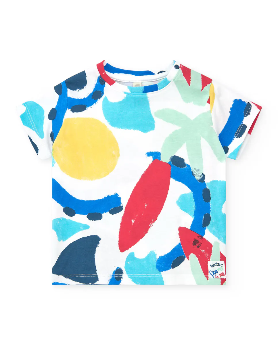 Футболка с принтом для мальчиков и застежкой на плечо Tuc tuc, белый
Футболка с принтом для мальчиков и застежкой на плечо Tuc tuc, белый