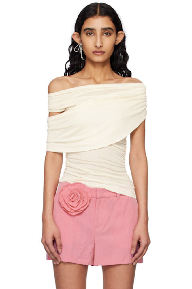 Off-White блузка из джерси сабле Blumarine
Off-White блузка из джерси сабле Blumarine