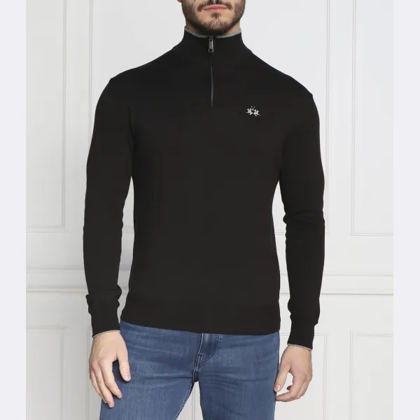 Облегающий свитер yw020 с добавлением шерсти La Martina, черный
Облегающий свитер yw020 с добавлением шерсти La Martina, черный