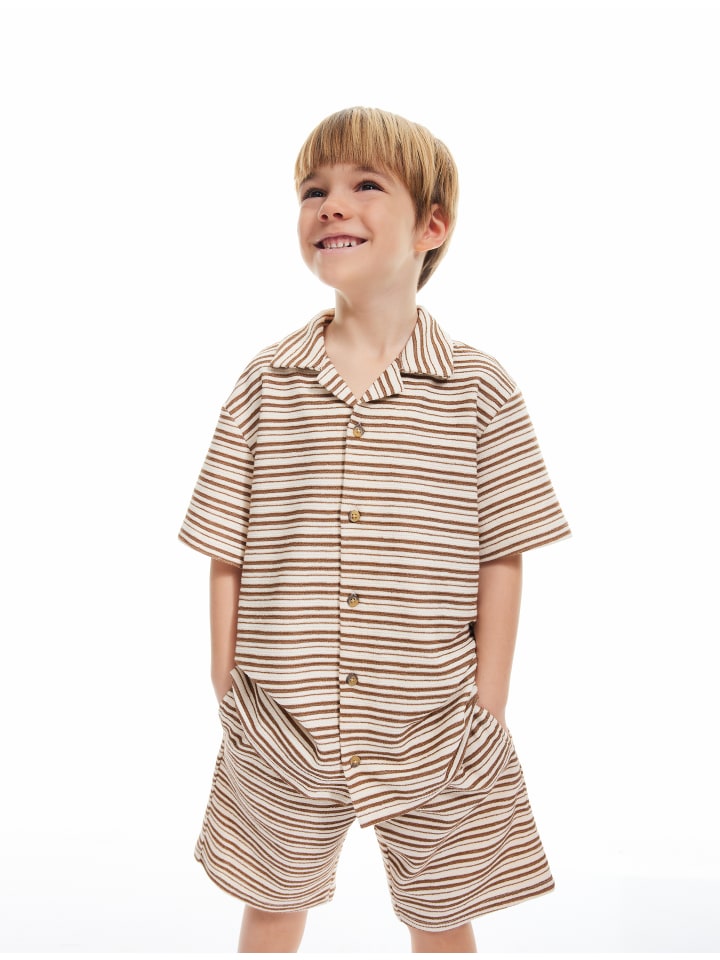 Футболка SS POLO в полоску цвета экрю KOTON
Футболка SS POLO в полоску цвета экрю KOTON