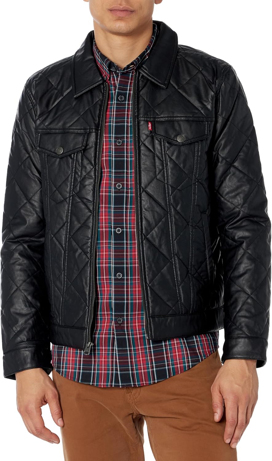 Мужская классическая куртка дальнобойщика Levi's из искусственной кожи, Black Diamond Quilted
Мужская классическая куртка дальнобойщика Levi's из искусственной кожи, Black Diamond Quilted