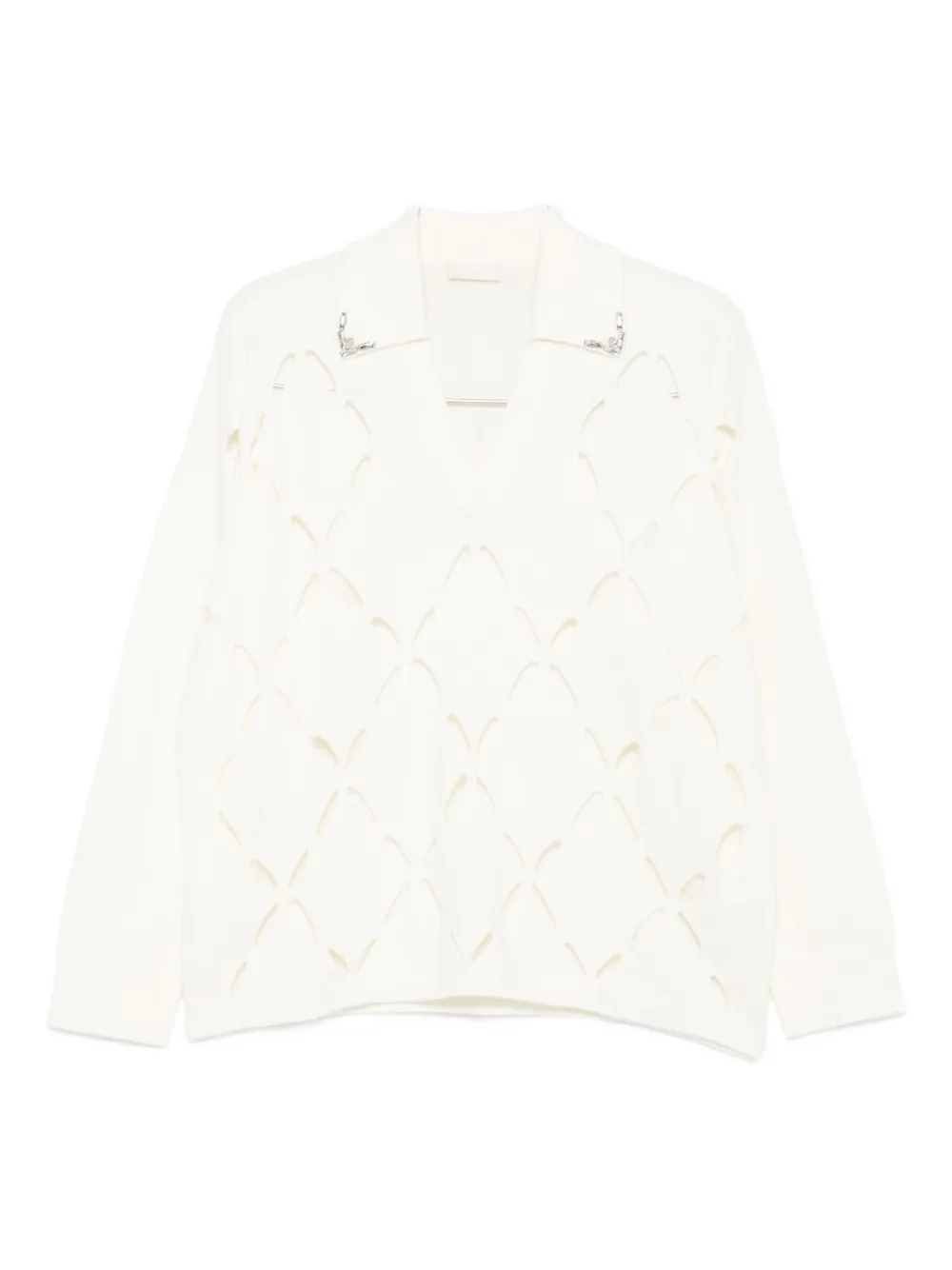 Вязаный свитер с вырезами LIU JO, белый
Вязаный свитер с вырезами LIU JO, белый