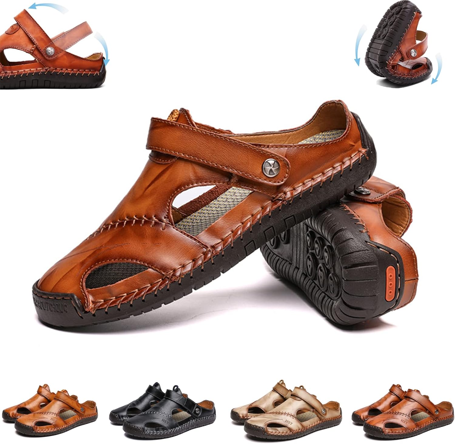 Мужские дышащие сандалии FETNHU из мягкой кожи большого размера, сандалии Arkget Shoes для мужчин, легкие летние сандалии для мужчин, коричневый
Мужские дышащие сандалии FETNHU из мягкой кожи большого размера, сандалии Arkget Shoes для мужчин, легкие летние сандалии для мужчин, коричневый