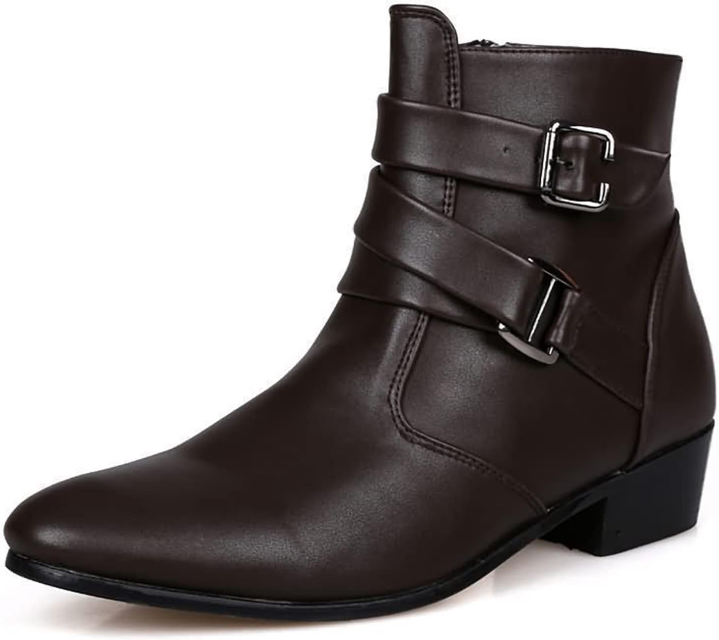 Мужские кожаные челси с заостренным носком PURCHAWEE, застежки-пряжки, боковая молния, массивный низкий каблук, западные формальные ботинки, ботильоны, коричневый
Мужские кожаные челси с заостренным носком PURCHAWEE, застежки-пряжки, боковая молния, массивный низкий каблук, западные формальные ботинки, ботильоны, коричневый