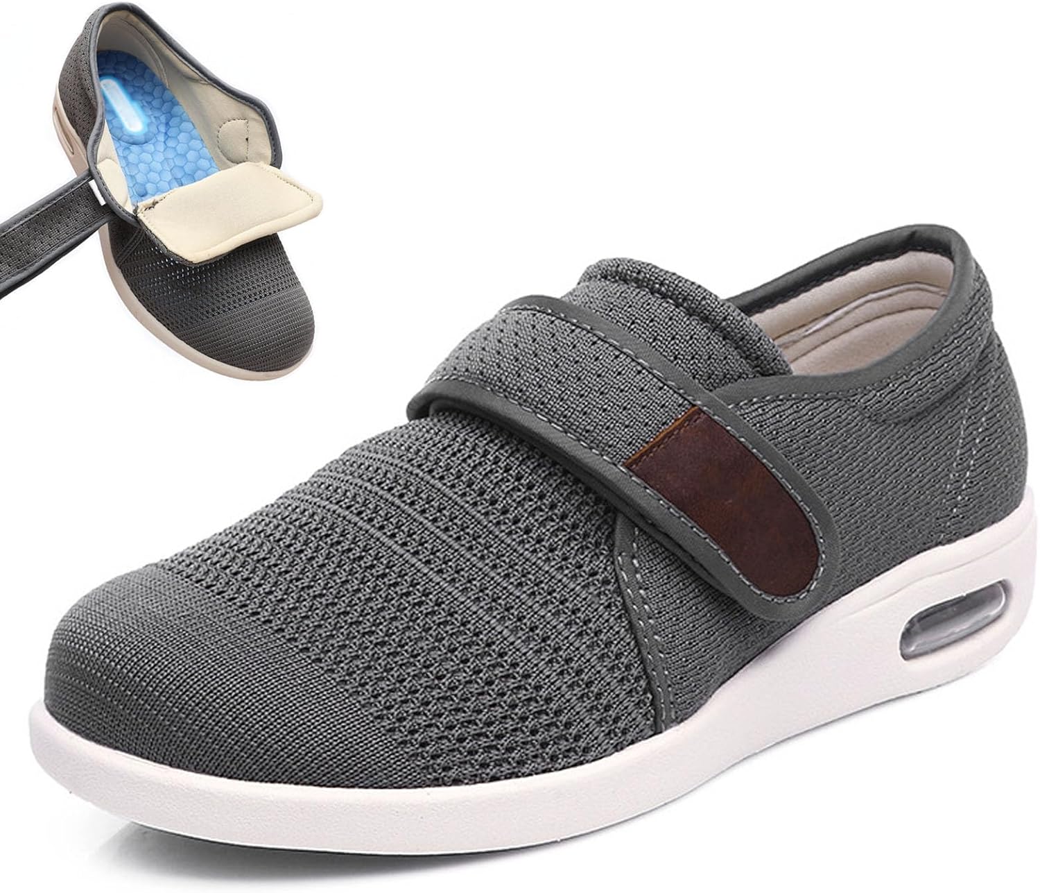 Кроссовки Bumuam Extra Wide Walking Headem, регулируемая застежка при артрите, опухший отек, подошвенный фасциит, опухшие ноги, обувь для ходьбы мужчин 11,5, темно-серый
Кроссовки Bumuam Extra Wide Walking Headem, регулируемая застежка при артрите, опухший отек, подошвенный фасциит, опухшие ноги, обувь для ходьбы мужчин 11,5, темно-серый