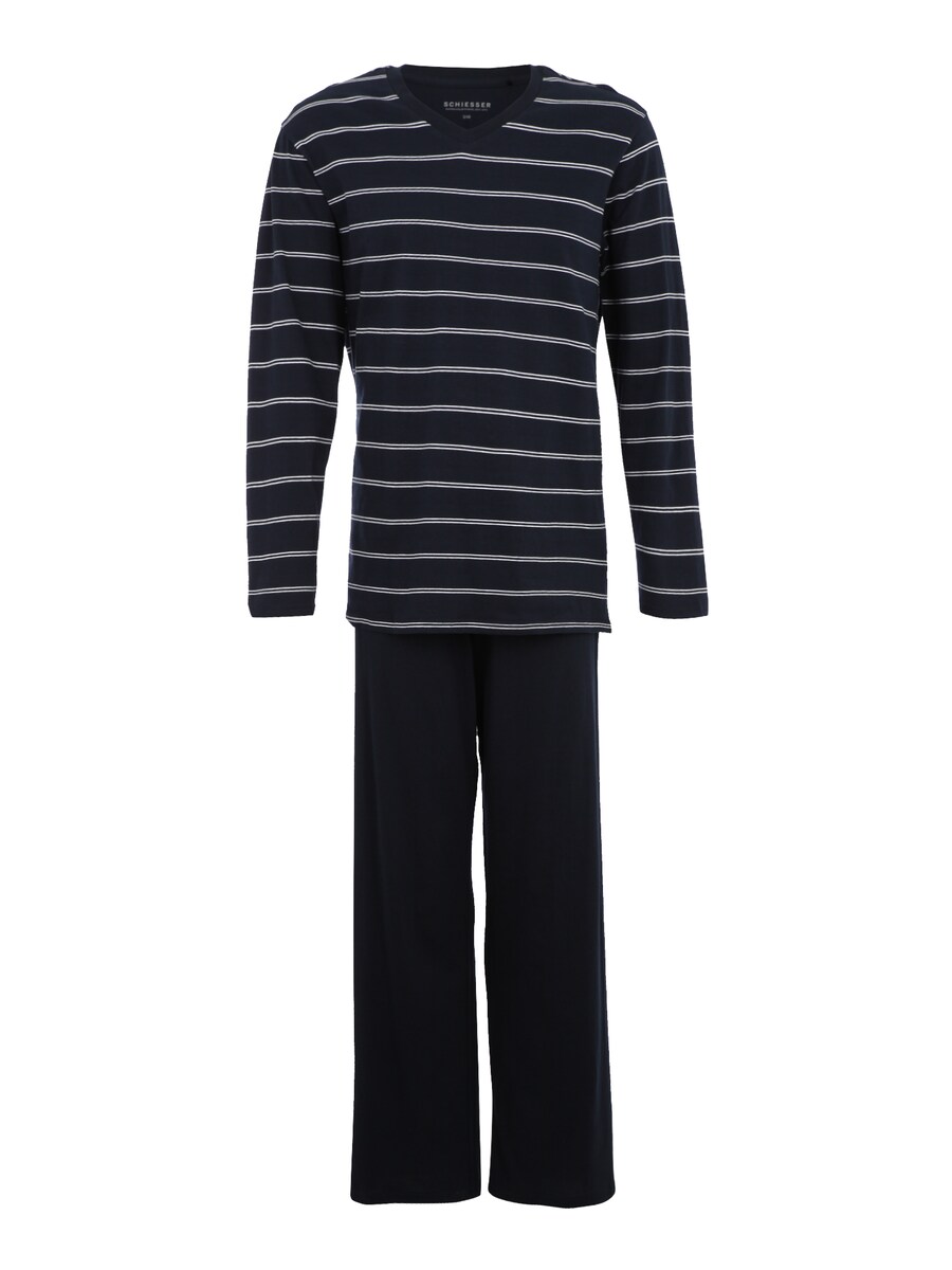 Длинная пижама SCHIESSER, темно-синий 
Длинная пижама SCHIESSER, темно-синий