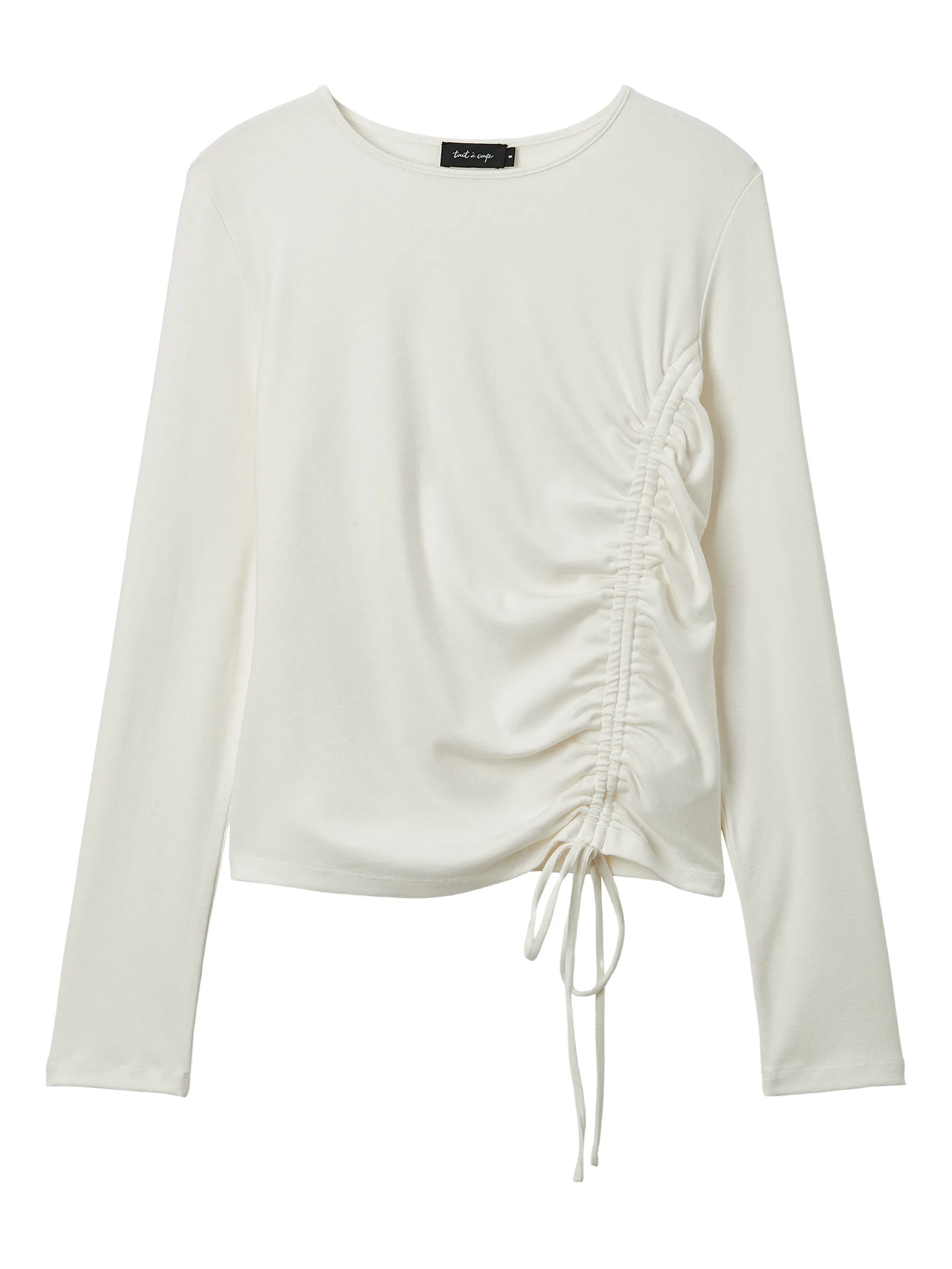 Топ с кулиской и сборками Tout A Coup, нейтральный
Топ с кулиской и сборками Tout A Coup, нейтральный