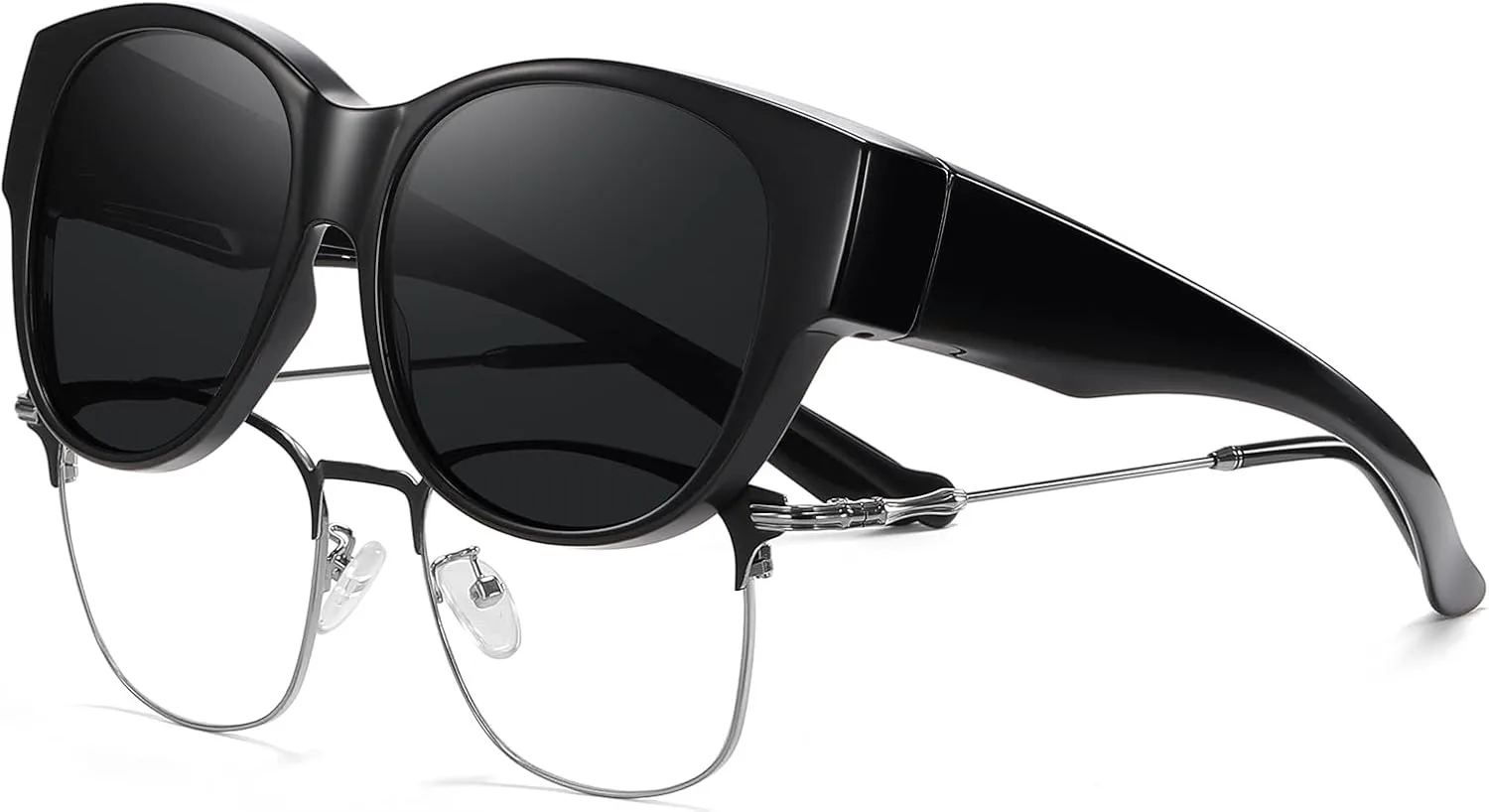 Солнцезащитные очки HAOLOTA Fit Over Glasses для женщин, поляризованные, модные, в форме «кошачьих глаз», с защитой от УФ-излучения, L Size A01 Black/Grey
Солнцезащитные очки HAOLOTA Fit Over Glasses для женщин, поляризованные, модные, в форме «кошачьих глаз», с защитой от УФ-излучения, L Size A01 Black/Grey
