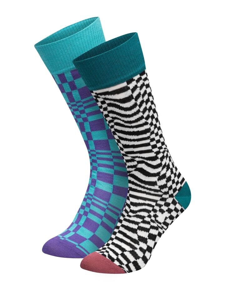 Носки DillySocks 2er Pack Delusions, цвет turquoise - purple - black - white - petrol
Носки DillySocks 2er Pack Delusions, цвет turquoise - purple - black - white - petrol