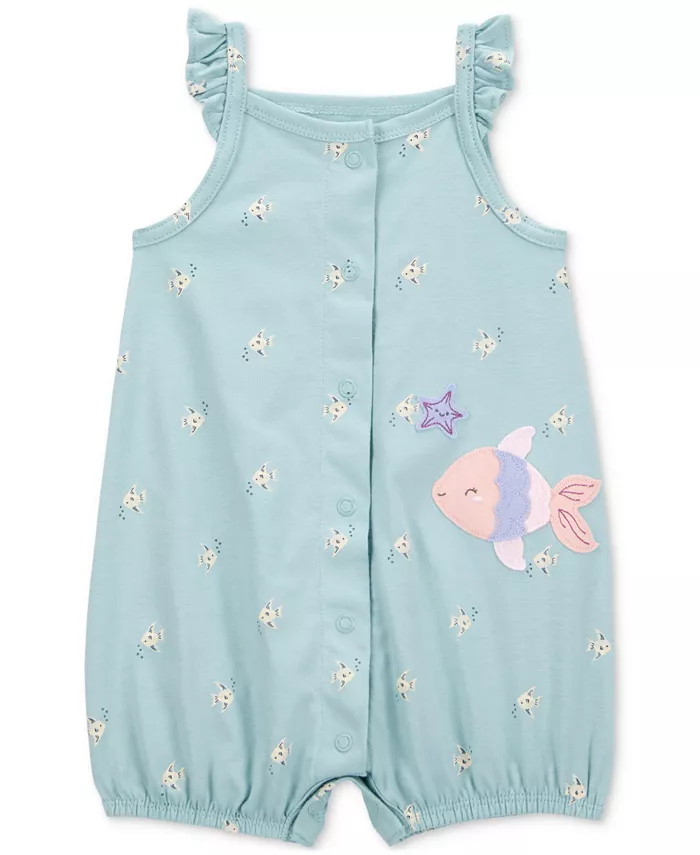 Комбинезон для девочек на кнопках из хлопка Carter's, синий
Комбинезон для девочек на кнопках из хлопка Carter's, синий