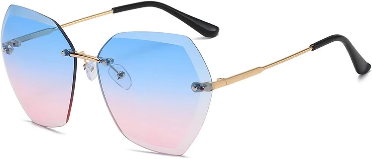 Модные солнцезащитные очки без оправы неправильной формы для женщин и мужчин, в стиле ретро, роскошные очки для активного отдыха и путешествий, солнцезащитные очки UV400 TKKTLLT, Gold Blue Pink
Модные солнцезащитные очки без оправы неправильной формы для женщин и мужчин, в стиле ретро, роскошные очки для активного отдыха и путешествий, солнцезащитные очки UV400 TKKTLLT, Gold Blue Pink