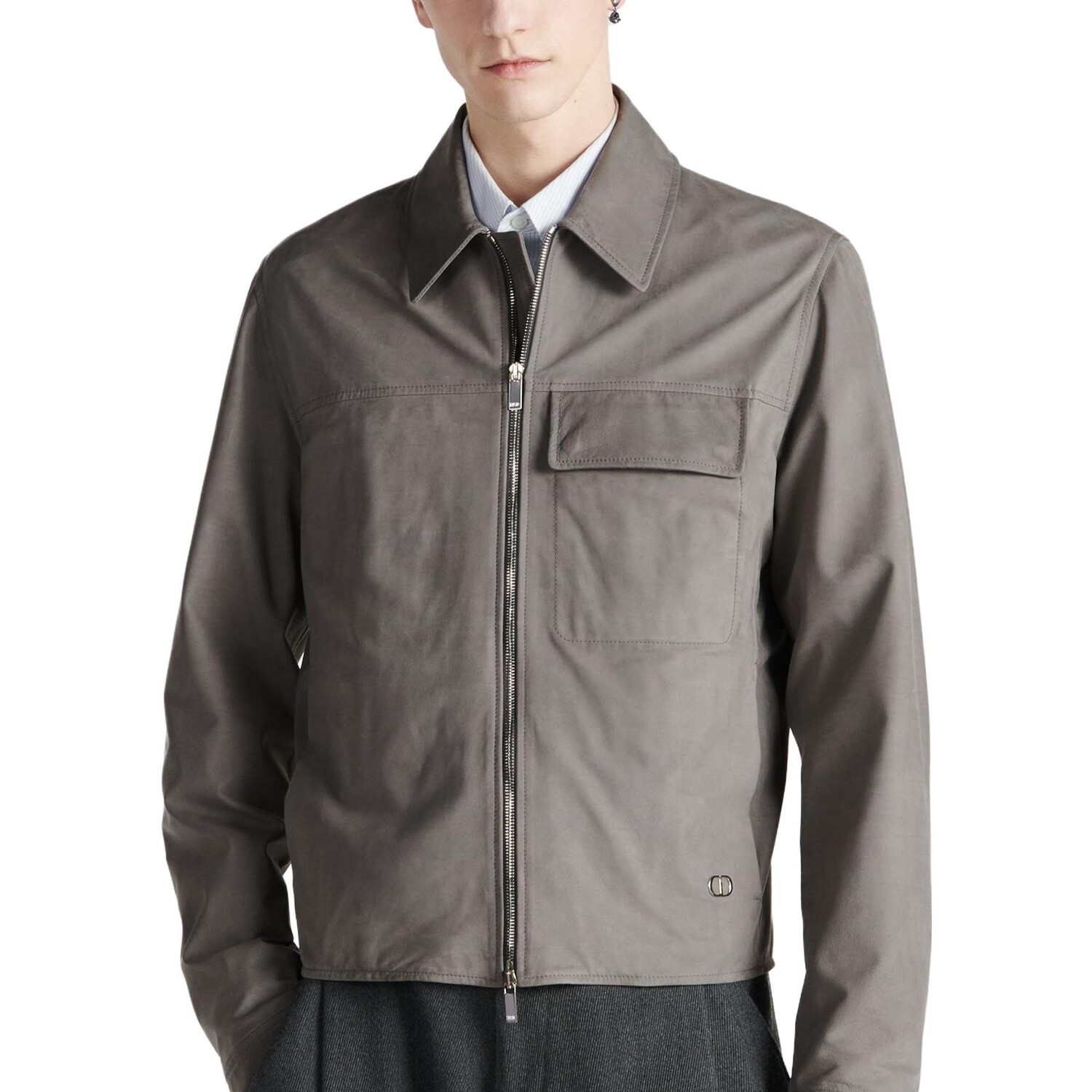 Кожаная куртка мужская серая Dior, серый
Кожаная куртка мужская серая Dior, серый