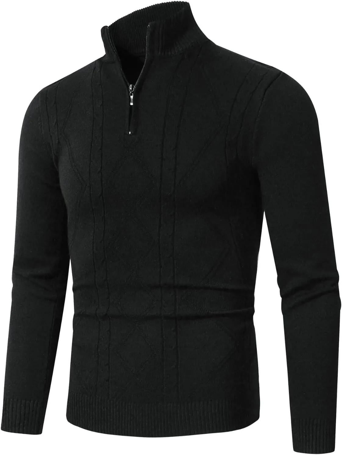 Мужской свитер с четвертью молнии, длинным рукавом и воротником стойкой, легкий, slim fit
Мужской свитер с четвертью молнии, длинным рукавом и воротником стойкой, легкий, slim fit