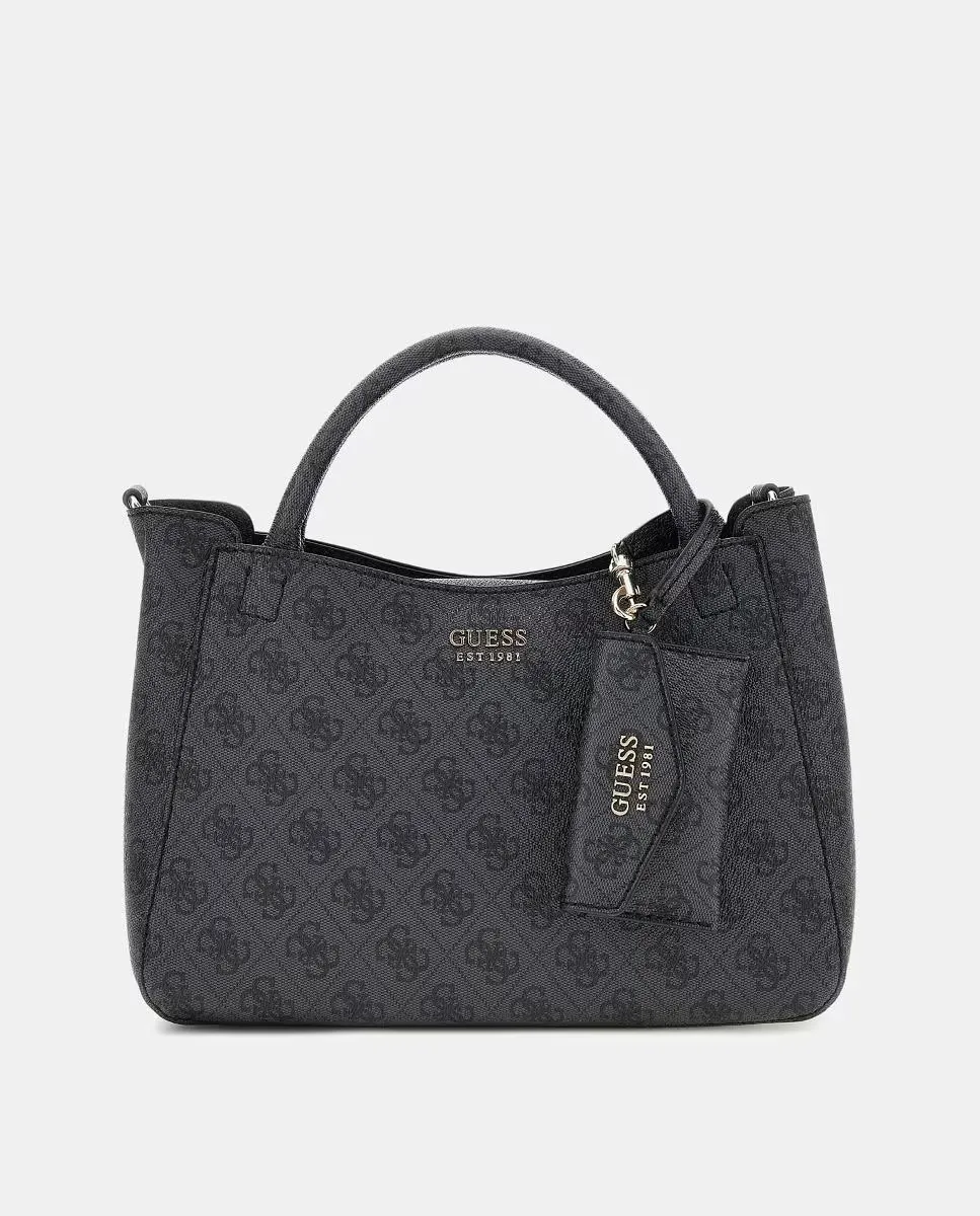 Сумка через плечо с молнией и магнитной застежкой Guess, темно-серый 
Сумка через плечо с молнией и магнитной застежкой Guess, темно-серый