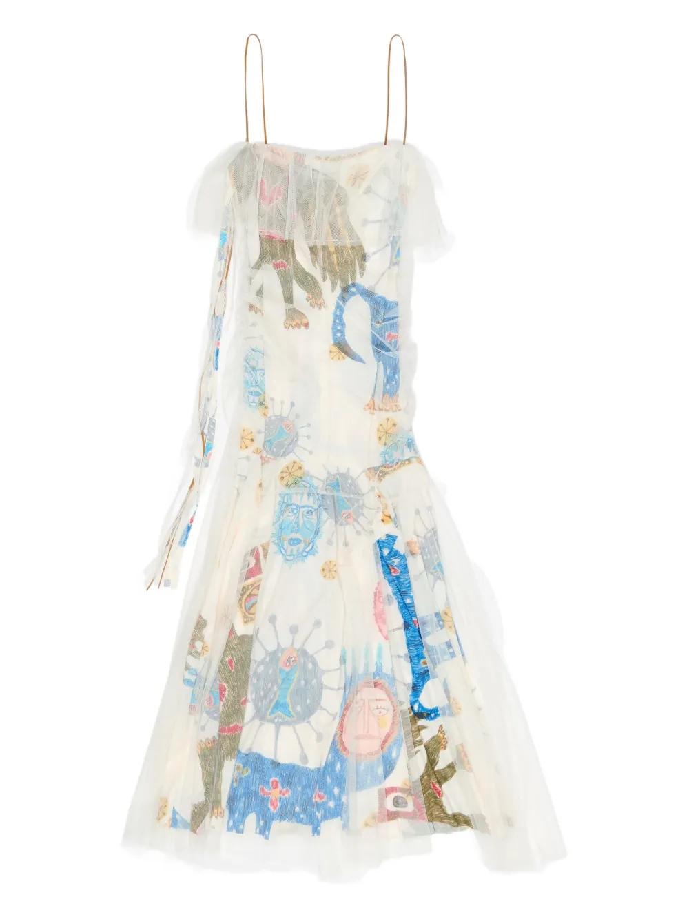 Платье-маска с оборками Bimba y Lola, белый 
Платье-маска с оборками Bimba y Lola, белый