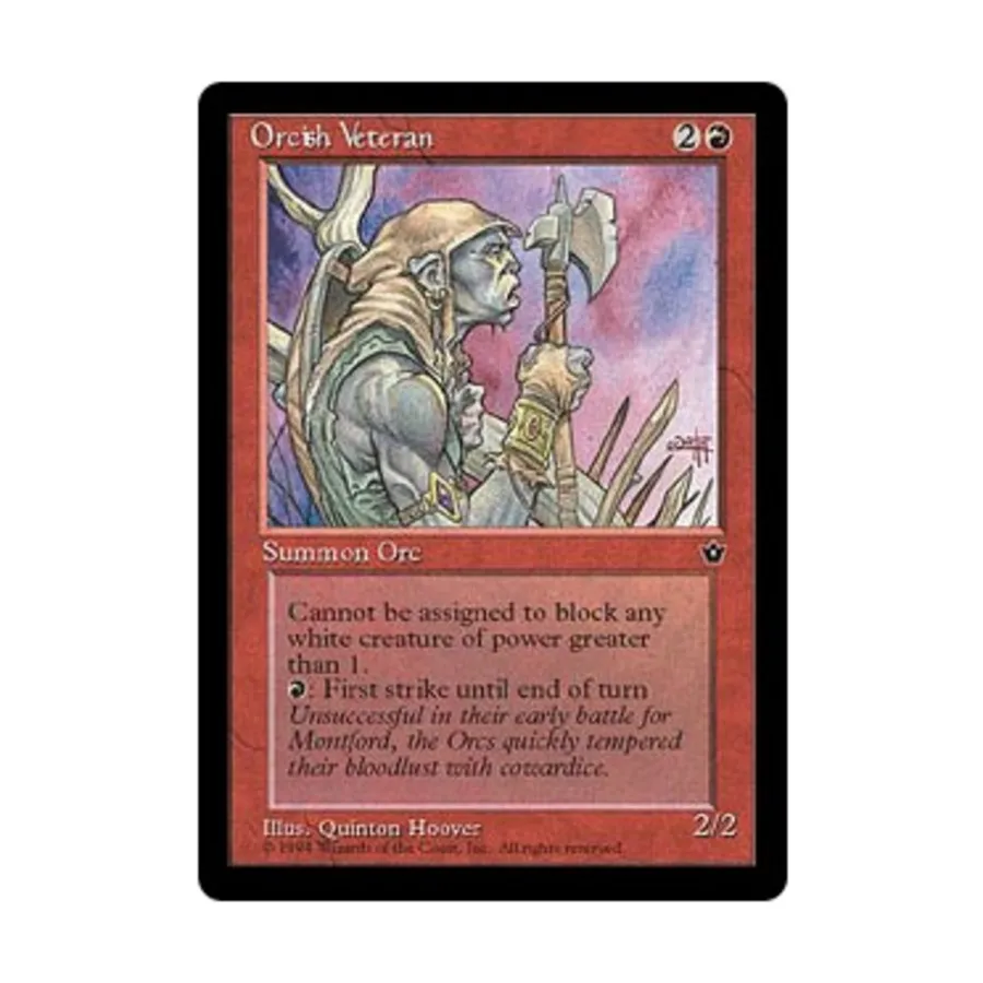 CCG Оркский ветеран - Вер. 4 (С4), MTG - Fallen Empires
CCG Оркский ветеран - Вер. 4 (С4), MTG - Fallen Empires