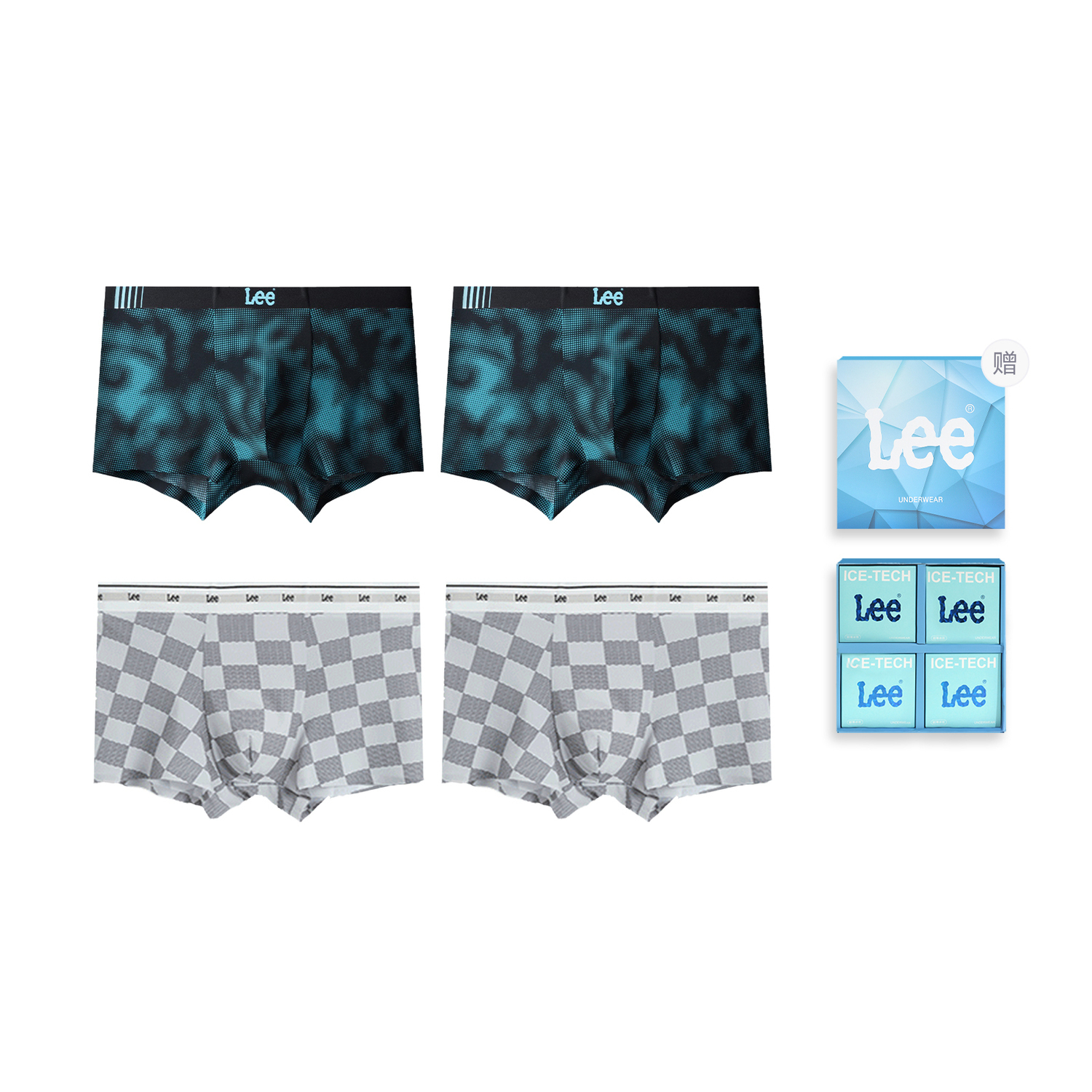 Lee Подарочный набор SS23 Ice Series, мужское белье, 4 штуки
Lee Подарочный набор SS23 Ice Series, мужское белье, 4 штуки