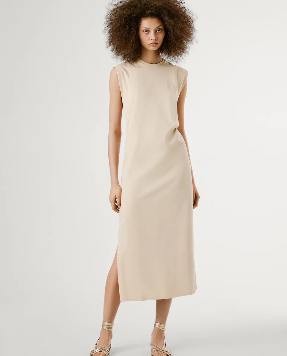 Платье без рукавов с круглым вырезом Pepe Jeans, бежевый
Платье без рукавов с круглым вырезом Pepe Jeans, бежевый