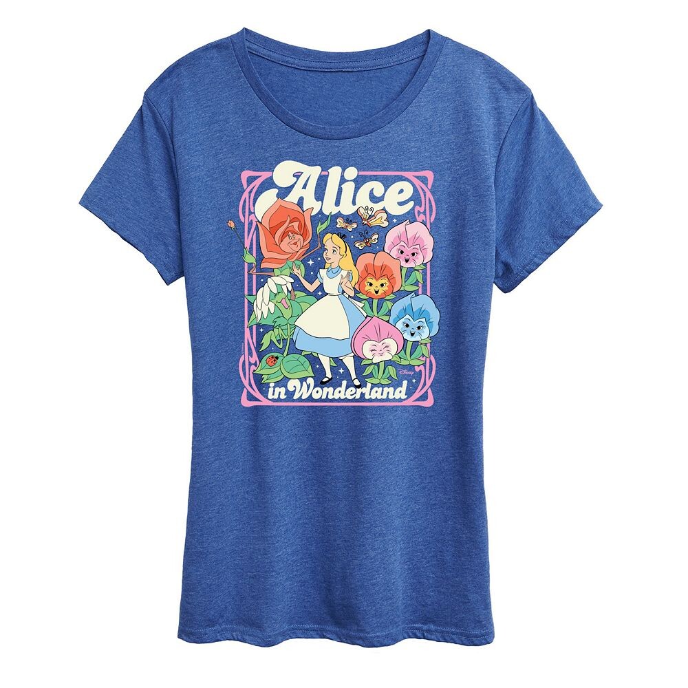 Женская футболка с цветочным рисунком пастельных тонов Disney's Alice in Wonderland, цвет Heather Royal Blue
Женская футболка с цветочным рисунком пастельных тонов Disney's Alice in Wonderland, цвет Heather Royal Blue