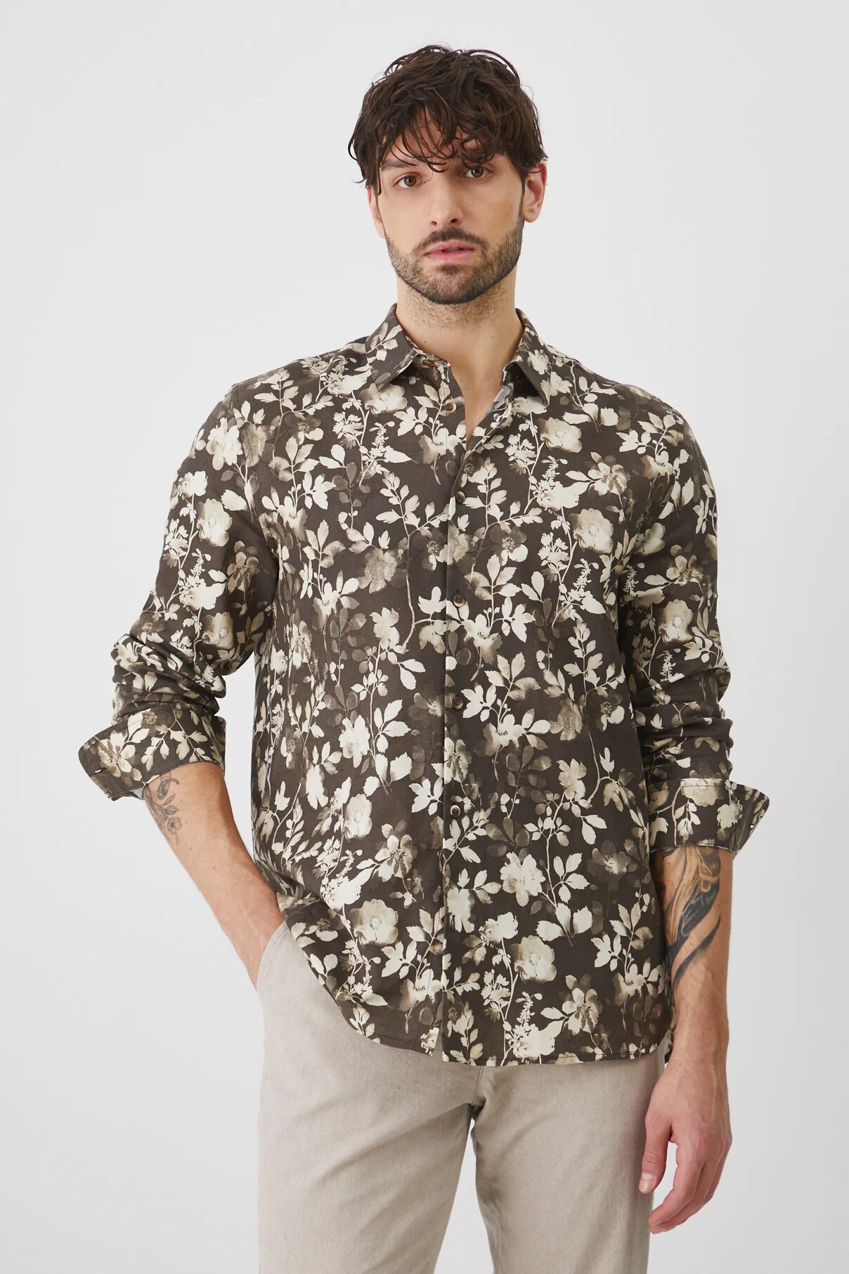 Льняная рубашка Medicine, коричневый 
Льняная рубашка Medicine, коричневый