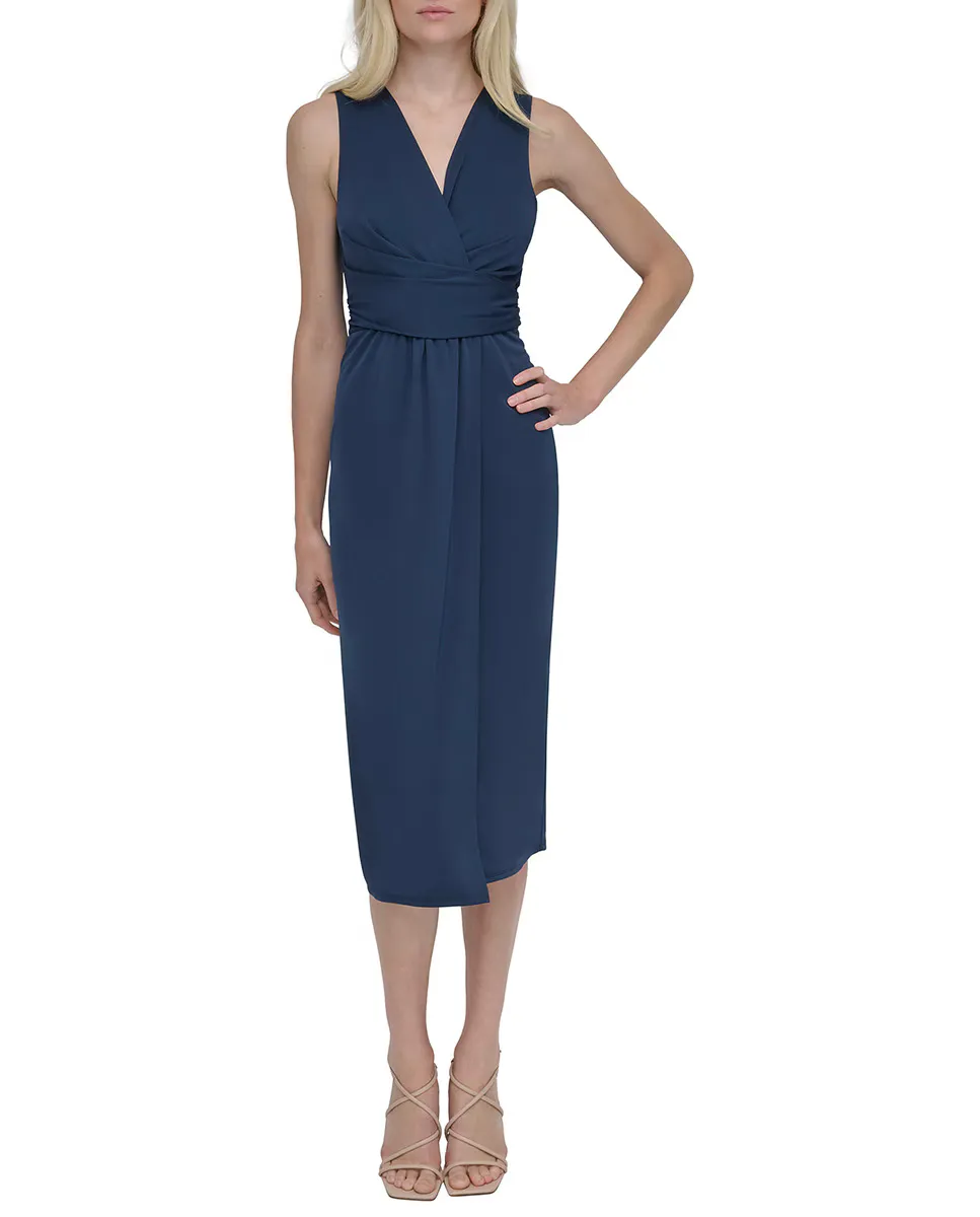 Платье без рукавов с V-образным вырезом DKNY, тёмно-синий
Платье без рукавов с V-образным вырезом DKNY, тёмно-синий