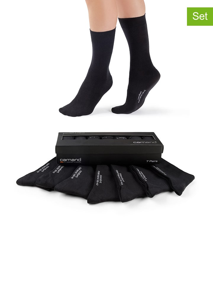 Camano Набор из 7 пар: черные носки
Camano Набор из 7 пар: черные носки