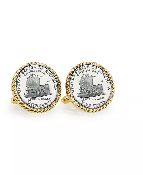 Запонки-Монеты с оправой из каната килевой лодки 2004 года American Coin Treasures, gold
Запонки-Монеты с оправой из каната килевой лодки 2004 года American Coin Treasures, gold