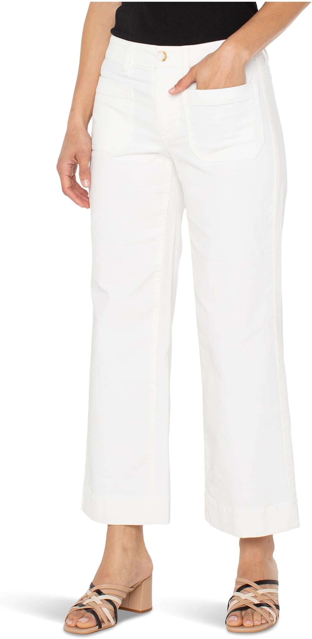 Женские укороченные вельветовые брюки средней посадки с широкими штанинами и накладными карманами Liverpool Los Angeles, Vintage White
Женские укороченные вельветовые брюки средней посадки с широкими штанинами и накладными карманами Liverpool Los Angeles, Vintage White