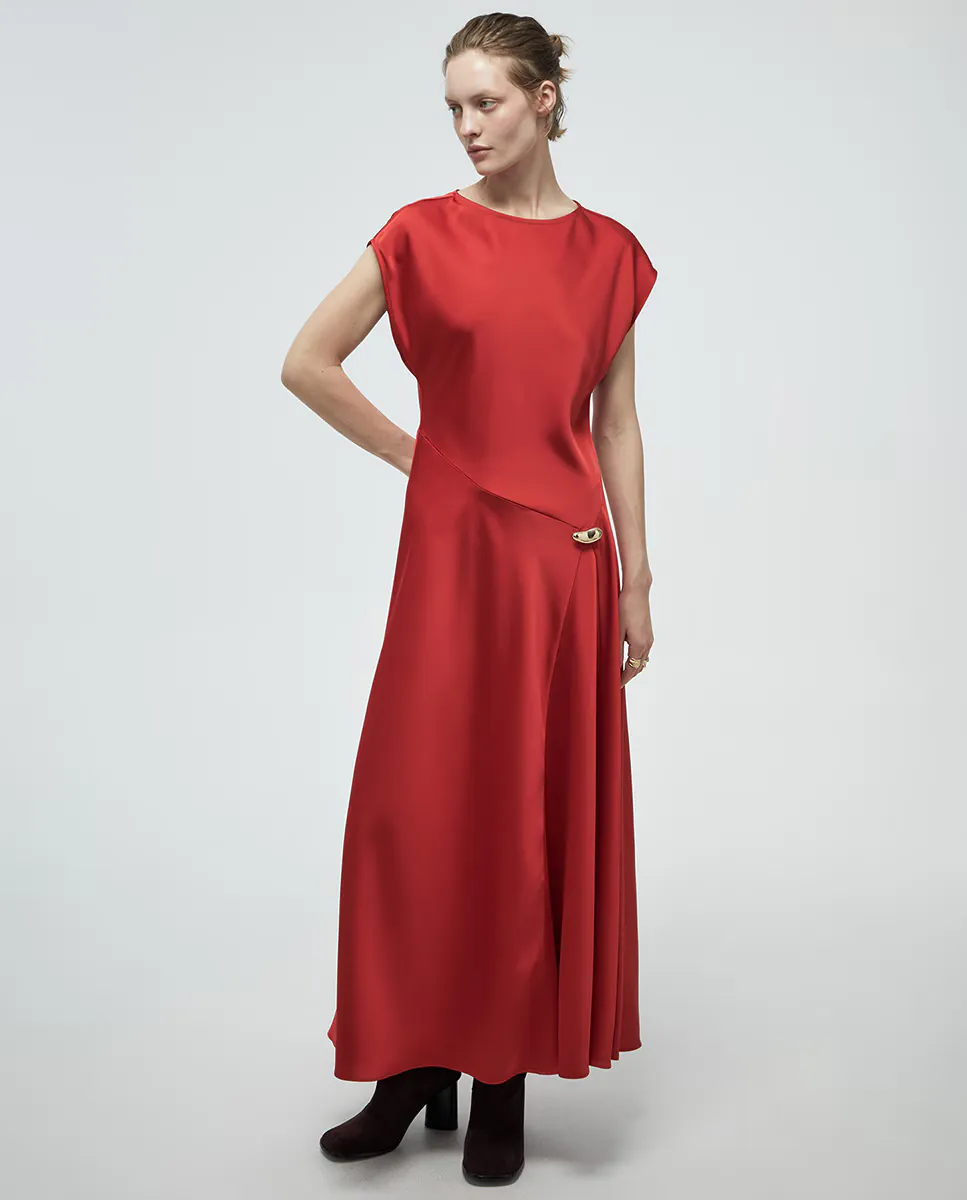 Платье с металлическими вставками Sfera, красный
Платье с металлическими вставками Sfera, красный