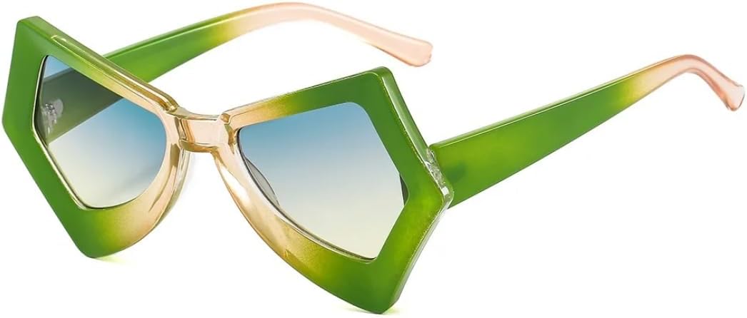 Модные солнцезащитные очки неправильной квадратной формы для женщин и мужчин, с двухцветным градиентным оправой, в стиле панк, «кошачий глаз», разноцветные, с защитой от УФ-излучения UV400 UATXTAU, Green
Модные солнцезащитные очки неправильной квадратной формы для женщин и мужчин, с двухцветным градиентным оправой, в стиле панк, «кошачий глаз», разноцветные, с защитой от УФ-излучения UV400 UATXTAU, Green