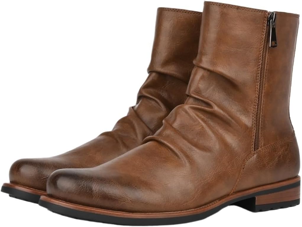 Мужские ботинки челси из кожи, для формальной одежды, без шнурков, водонепроницаемые и износостойкие, с боковыми молниями Zestrelax, коричневый
Мужские ботинки челси из кожи, для формальной одежды, без шнурков, водонепроницаемые и износостойкие, с боковыми молниями Zestrelax, коричневый