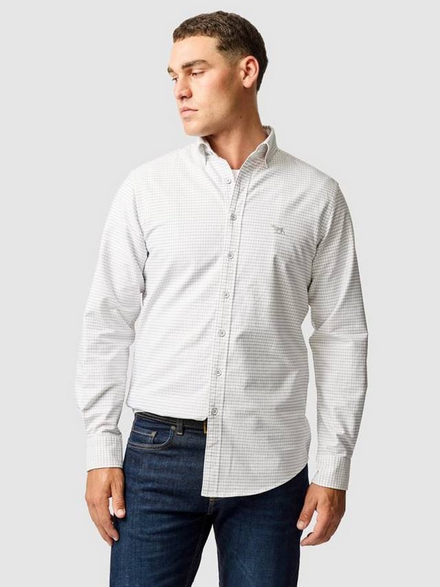 Хлопковая оксфордская рубашка с клеткой slim fit Rodd & Gunn, Pebble
Хлопковая оксфордская рубашка с клеткой slim fit Rodd & Gunn, Pebble
